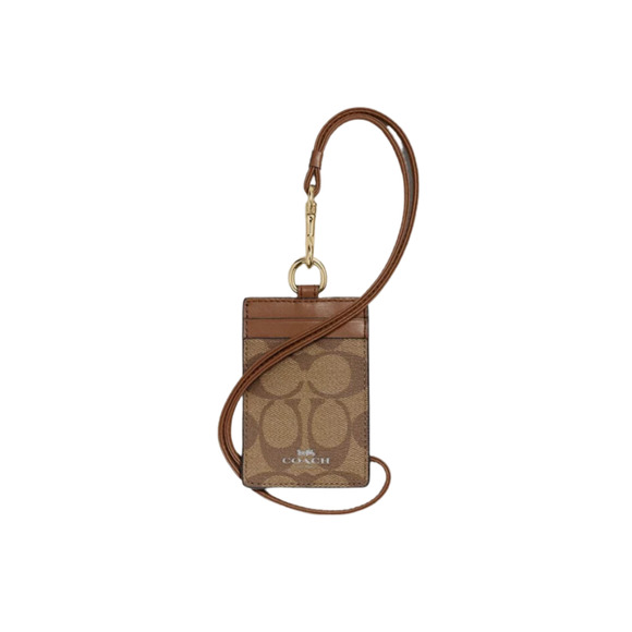 Coach Brown Key & Card Holder - Picture 1 of 4
